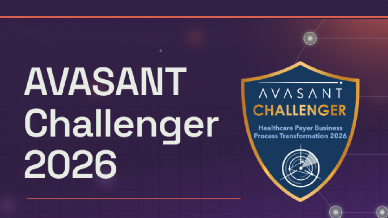 Avasant Challenger 2026 badge for Healthcare Payer Business Process Transformation